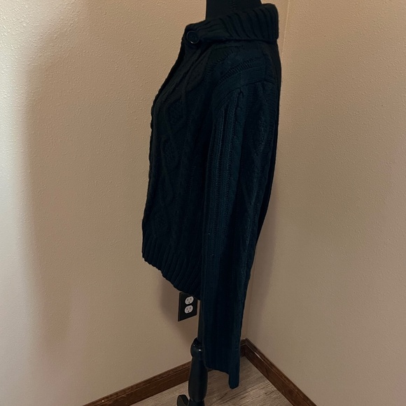 ST. JOHN'S BAY Black Button-Up Sweater NWT (Size Large) - Picture 12 of 16